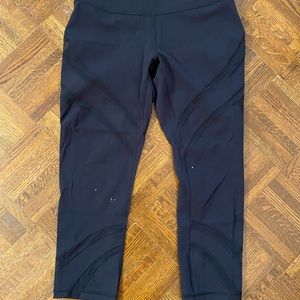 Lululemon crops with mesh